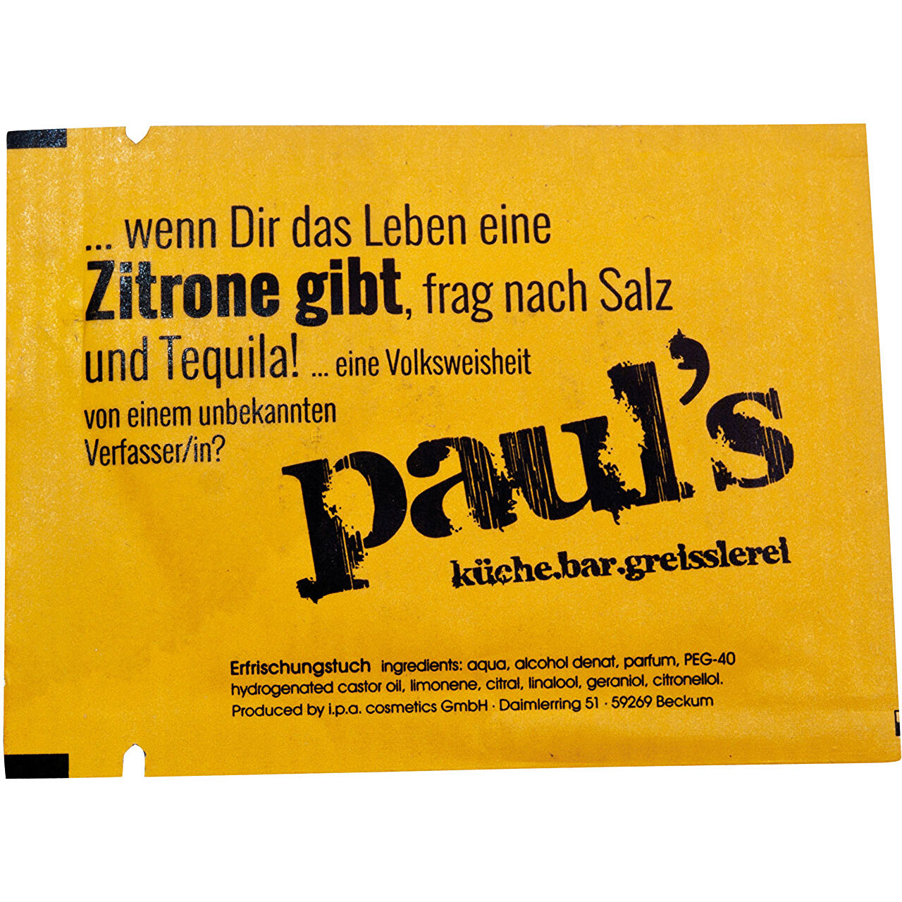 Sachet "Classic" mit verschiedenen Tüchern (weiß, Couché Papier, 4g) als Werbemittel Auf GIFFITS