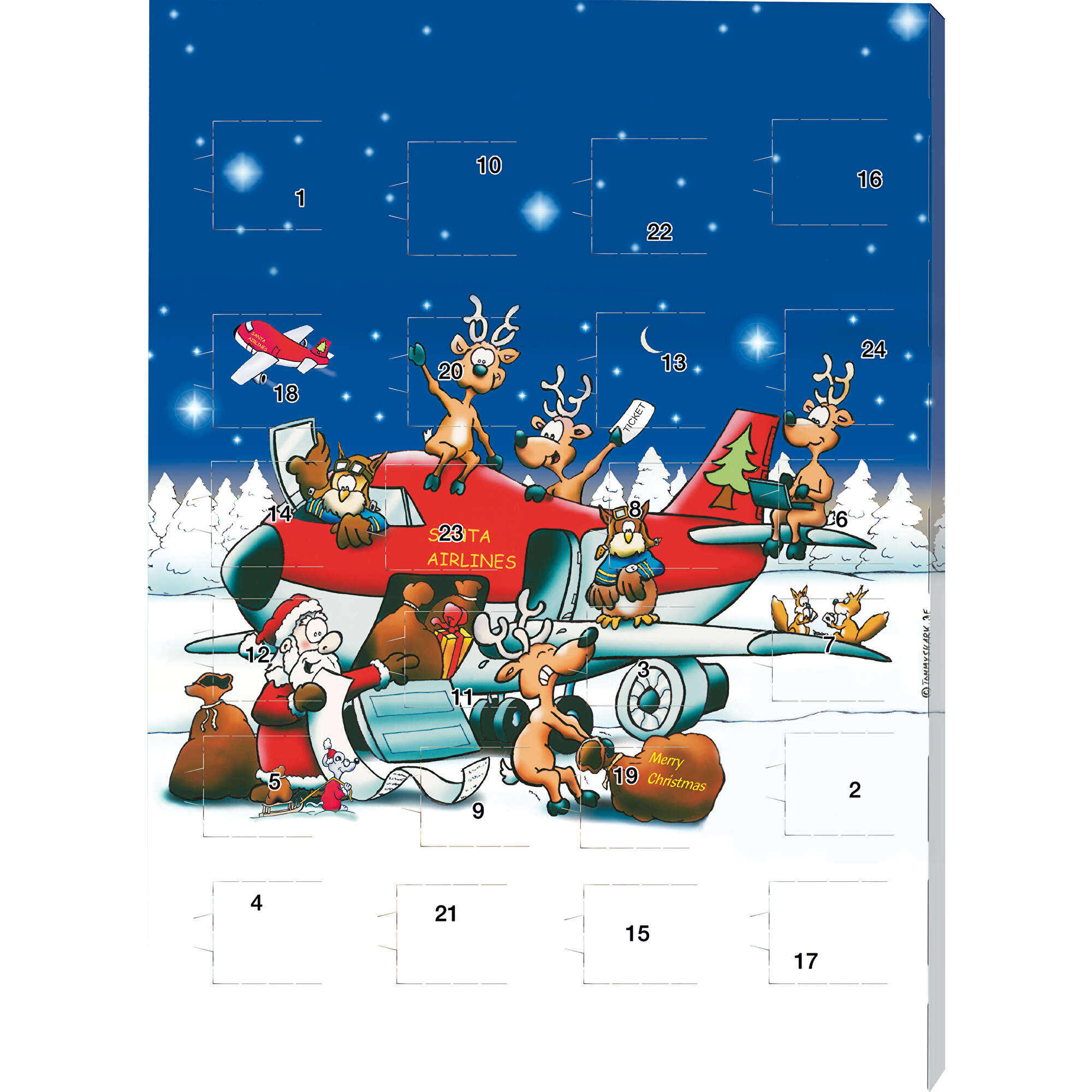 FRIEDEL Classic Wand Adventskalender Hochformat (weiß, Karton