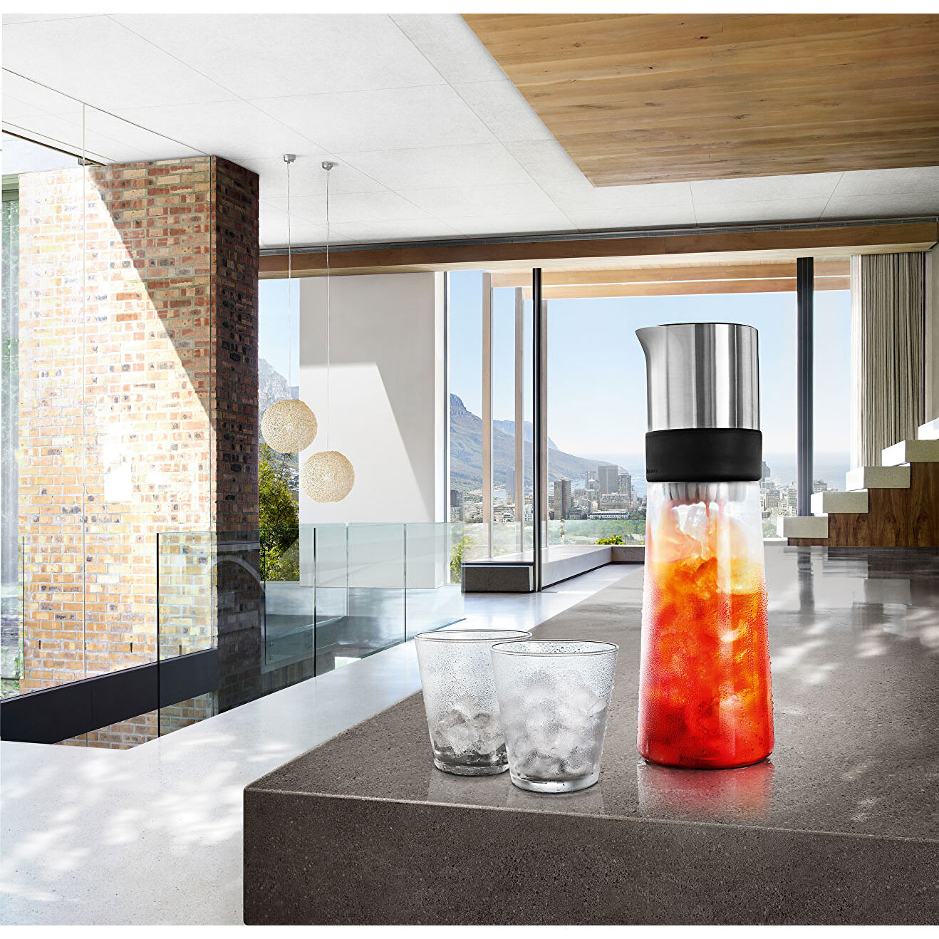 BLOMUS EisteeZubereiter TEAJAY (800 ml, transparent, Edelstahl Matt