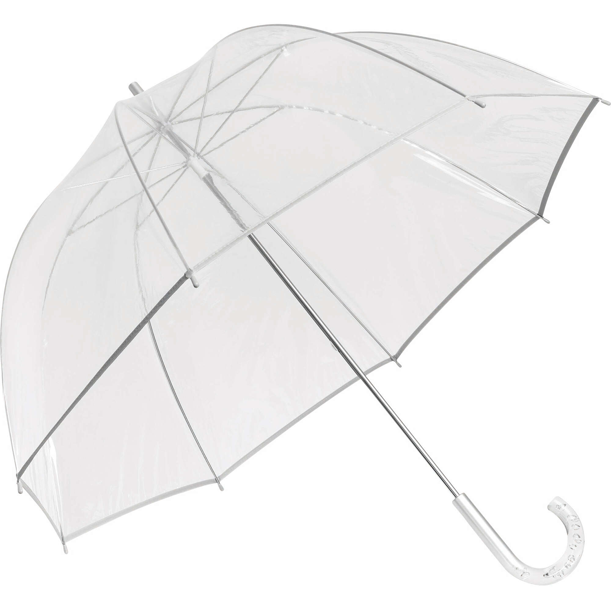 Ombrello a cupola BELLEVUE (argento, trasparente, metallo / POE, 492g