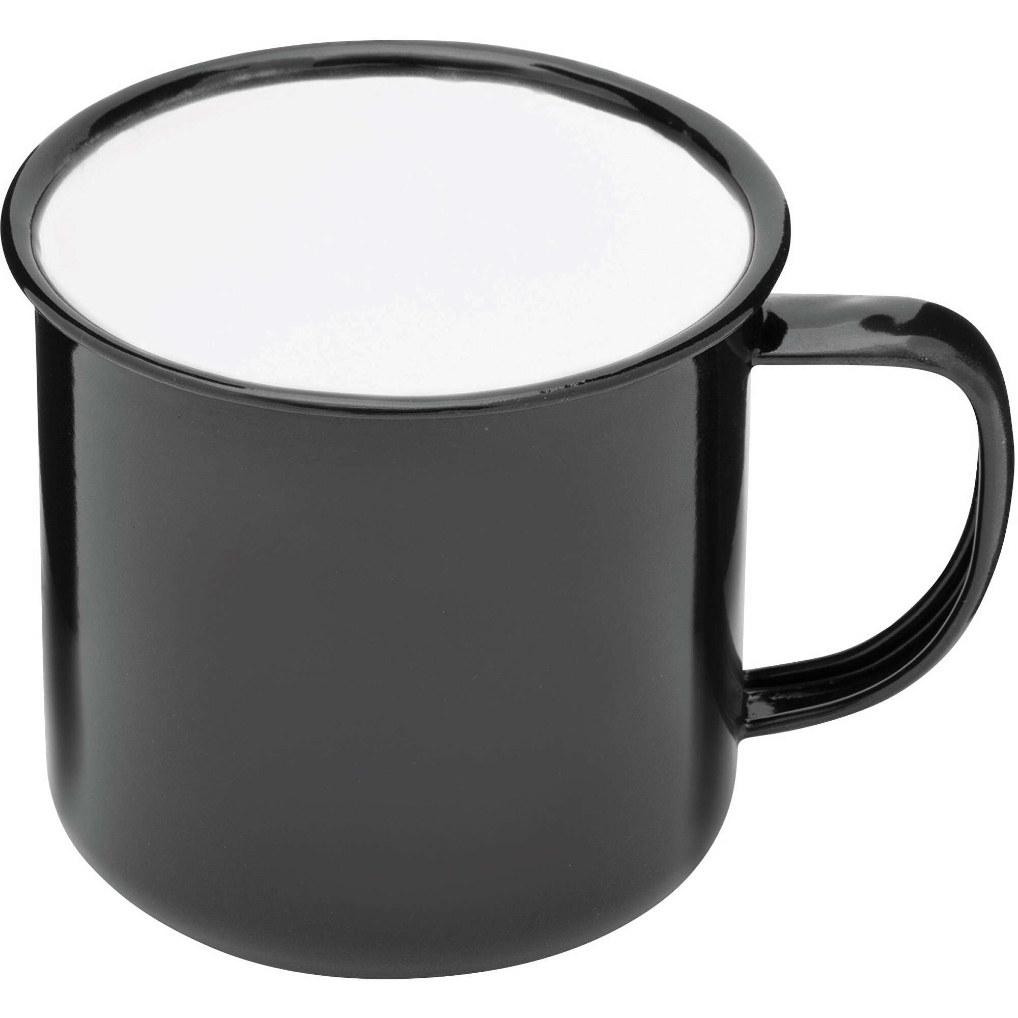 Emaille Becher Retro Cup 350 Ml Schwarz Weiss Eisen 98g Als Werbegeschenke Auf Fits 1253