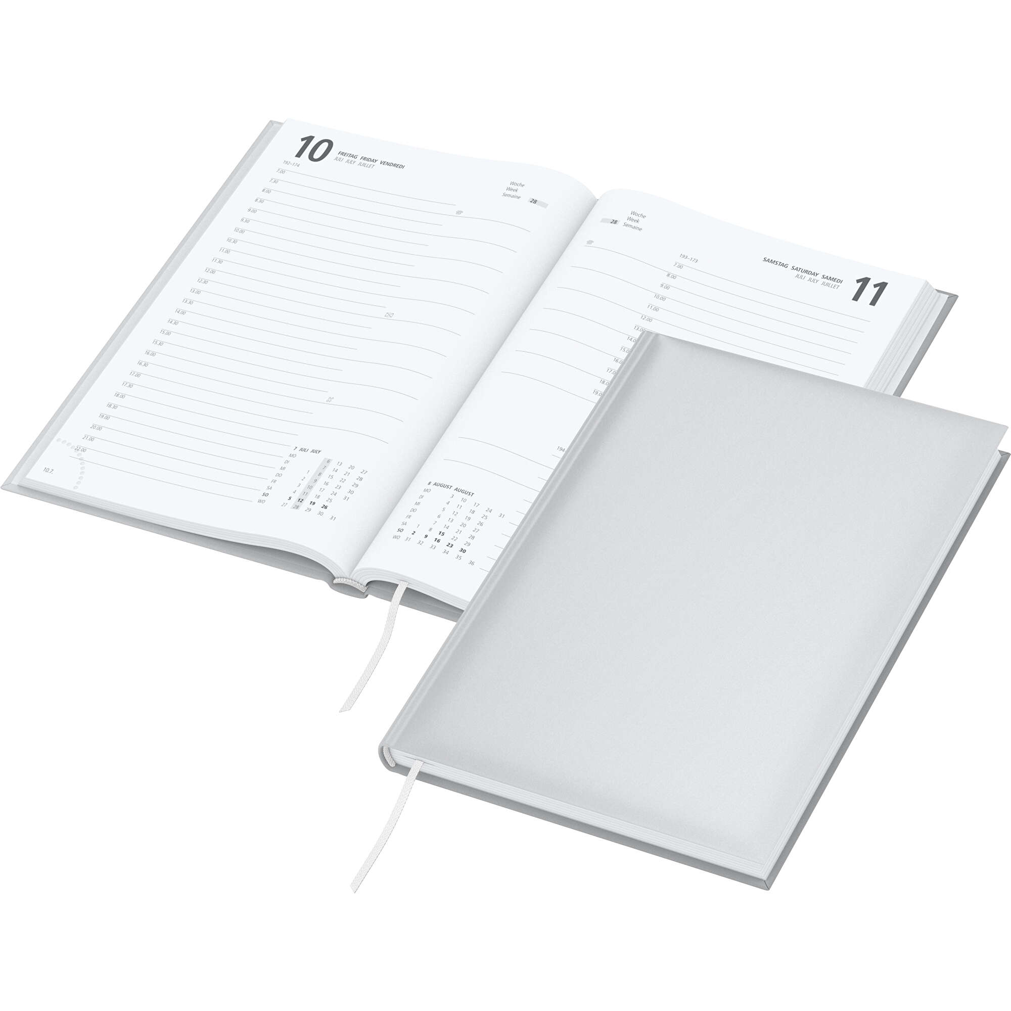 Buchkalender Basic bestseller, 4C-Digital, gloss (individuell, 380g