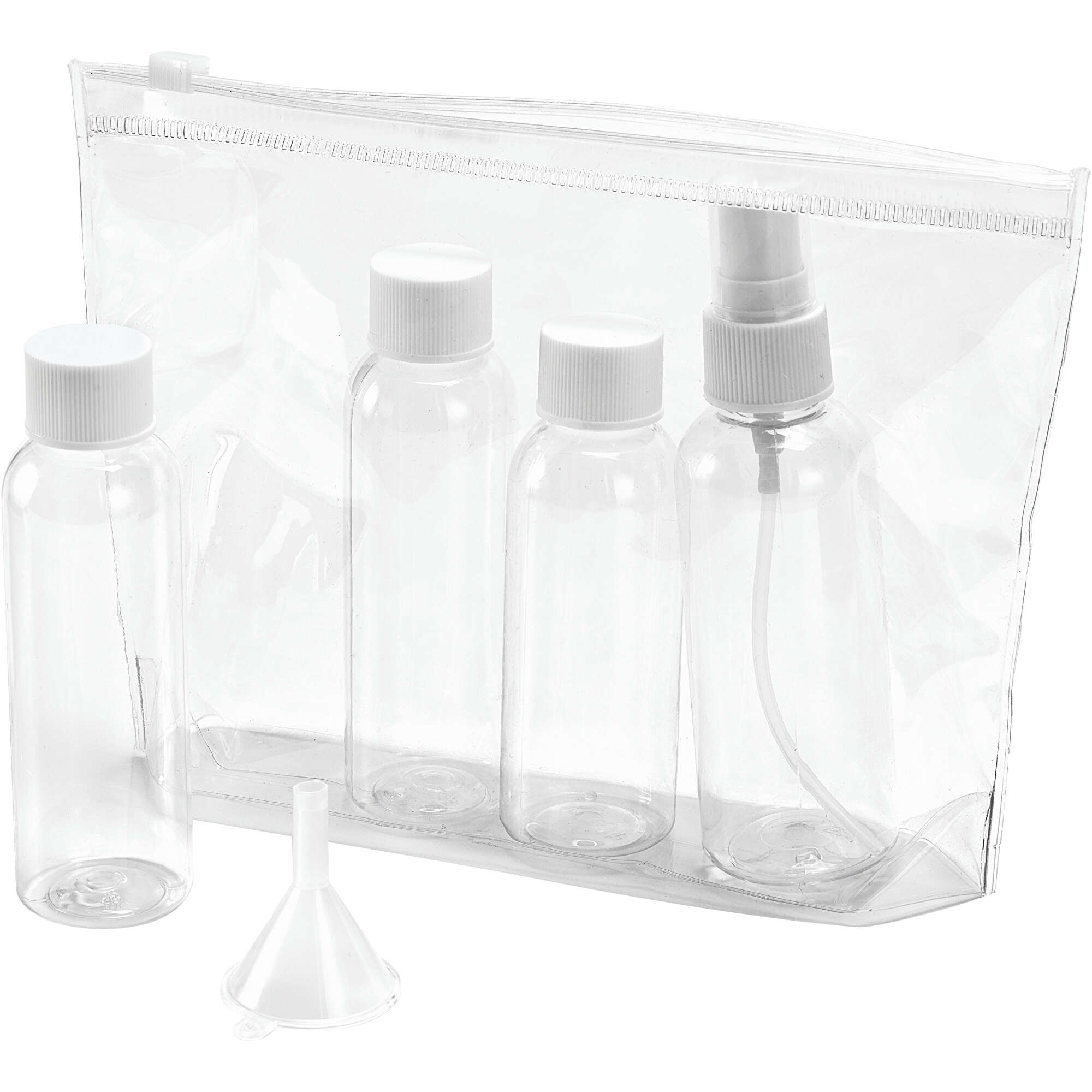 Beauty Case Trasparente 4 In 1: Set Sacchetti PVC Impermeabili Per Trucco E Viaggio, Pratici E Portatili