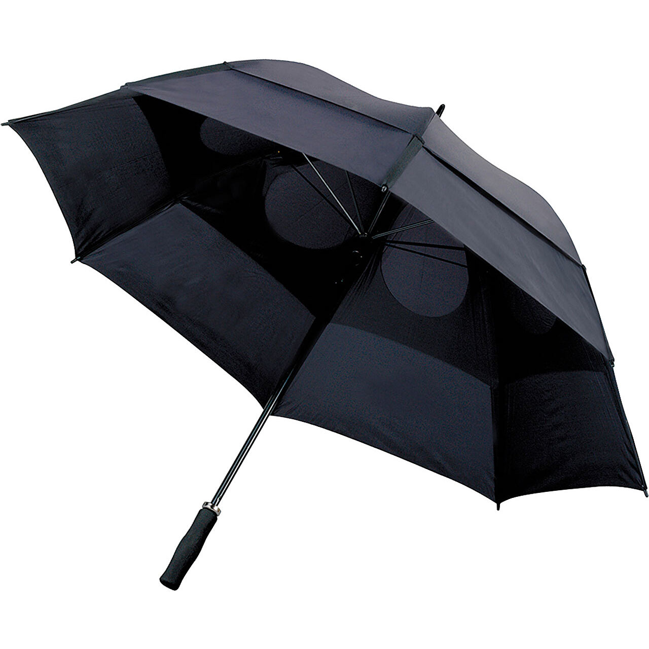 Ombrello antivento (nero, Legno, poliestere 190T, 468g) come regali ...