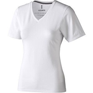 Kawartha T-Shirt Für Damen Mit V-Ausschnitt , Green Concept, weiß, Single jersey Strick 95% GOTS zertifizierte Bio Baumwolle, 5% Elastan, 200 g/m2, XS, 