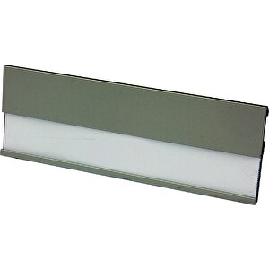 Metall Namensschild M-20 , silberfarbig, Metall, 7,00cm x 2,00cm x 2,50cm (Länge x Höhe x Breite)