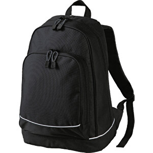 Daypack CITY , Halfar, schwarz, Polyester 600d 300d, 17,00cm x 42,00cm x 28,50cm (Länge x Höhe x Breite)