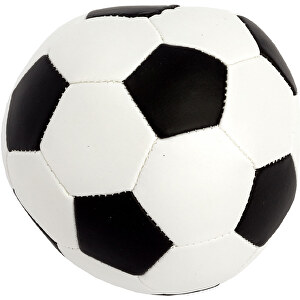 Soft-Fußball , weiß/schwarz, Material: Polyurethan_x005F_x000D_, Füllung: Polyesterfasern, 6,50cm x 6,50cm x 6,50cm (Länge x Höhe x Breite)