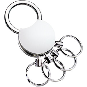 Schlüsselanhänger RE98-MULTI , Re98, silber, Metall, 6,30cm x 0,80cm x 2,60cm (Länge x Höhe x Breite)