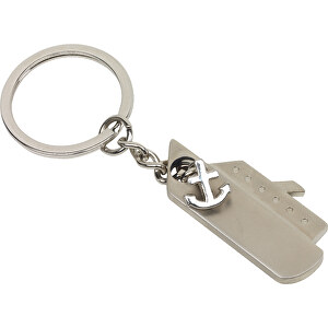 Schlüsselanhänger CRUISER , silber, Zinklegierung / Stahl, 4,70cm x 0,30cm x 2,20cm (Länge x Höhe x Breite)