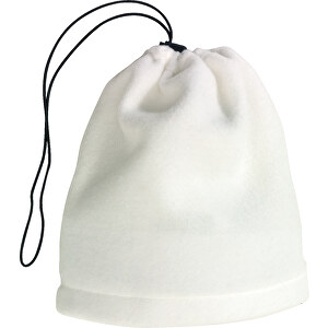Fleece-Schalmütze VARIOUS , weiß, 100% Polyester, 27,50cm x 27,50cm (Länge x Breite)