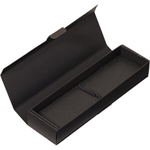 Karton-Geschenkverpackung , schwarz, Karton, 17,00cm x 2,90cm x 5,00cm (Länge x Höhe x Breite)