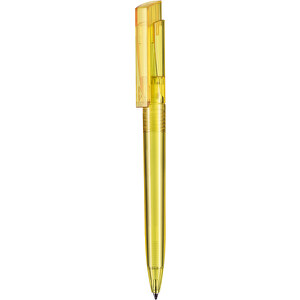 Kugelschreiber FRESH TRANSPARENT , Ritter-Pen, ananas-gelb, ABS-Kunststoff, 14,50cm (Länge)