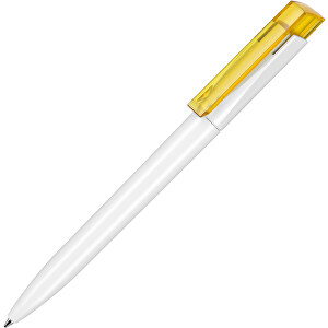 Kugelschreiber Fresh ST , Ritter-Pen, ananas-gelb/weiß, ABS-Kunststoff, 14,50cm (Länge)