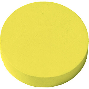 Radiergummi 'Rund' , standard-gelb, Kunststoff, 0,70cm (Höhe)