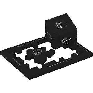 Happy Cube® 4 Cm³ , schwarz, EVA-Schaum, 12,00cm x 0,80cm x 9,00cm (Länge x Höhe x Breite)