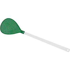 Fliegenklatsche 'Oval' , weiss, grün, PE+PS, 43,30cm x 0,50cm x 10,20cm (Länge x Höhe x Breite)