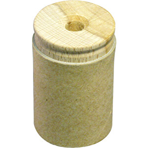 Pappdosen Spitzer - Recycelt , Green&Good, natur, Recyceltem Karton und Buchenholz, 6,20cm x 4,60cm x 4,60cm (Länge x Höhe x Breite)