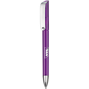 Kugelschreiber GLOSSY TRANSPARENT , Ritter-Pen, amethyst-transparent, ABS-Kunststoff, 14,20cm (Länge)