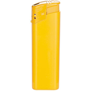 TOM® EB-15 04 Elektronik-Feuerzeug , Tom, vollfarbe gelb, AS/ABS, 1,10cm x 8,20cm x 2,50cm (Länge x Höhe x Breite)