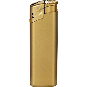 TOM® EB-15 491 Elektronik-Feuerzeug , Tom, metallic gold, AS/ABS, 1,10cm x 8,20cm x 2,50cm (Länge x Höhe x Breite)