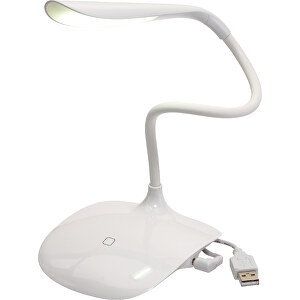 Schreibtisch-Lampe SWAN , weiß, Kunststoff, 11,00cm x 28,00cm x 10,00cm (Länge x Höhe x Breite)