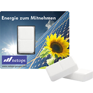Energie Karte Traubenzuckertablette M. Vit C , aus weißem Karton, 0,80cm x 6,50cm x 5,40cm (Länge x Höhe x Breite)