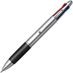 Kugelschreiber Las Palmas , schwarz, Plastik, Kautschuk, 3,70cm (Breite)