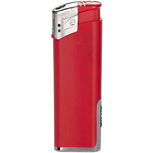 TOM® EB-15 LED 02 Elektronik-Feuerzeug , Tom, rot, AS/ABS, 2,50cm x 8,20cm x 1,10cm (Länge x Höhe x Breite)