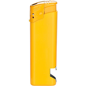 TOM® EB-15 OP 04 Elektronik-Feuerzeug , Tom, gelb, AS/ABS, 1,10cm x 8,20cm x 2,50cm (Länge x Höhe x Breite)