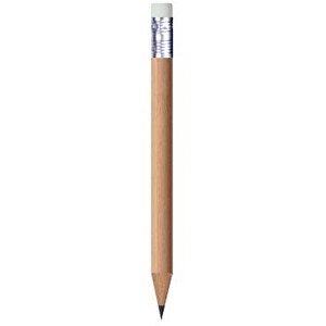 Bleistift, Natur, Rund, Mit Radierer , hellgrün, Holz, 18,50cm x 0,70cm x 0,70cm (Länge x Höhe x Breite)