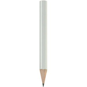 Bleistift, Lackiert, Rund, Kurz , weiß, Holz, 8,50cm x 0,70cm x 0,70cm (Länge x Höhe x Breite)