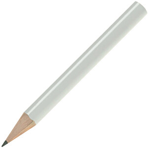 Bleistift, Lackiert, Rund, Kurz , weiss, Holz, 8,50cm x 0,70cm x 0,70cm (Länge x Höhe x Breite)