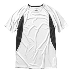 Quebec T-Shirt Cool Fit Für Herren , weiss / anthrazit, 100% Polyester, Cool Fit, XS, 