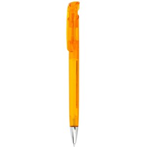 Kugelschreiber BONITA TRANSPARENT , Ritter-Pen, mango-gelb, ABS-Kunststoff, 14,80cm (Länge)