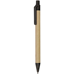 Papierkugelschreiber , schwarz, Biopapier, 13,80cm (Länge)