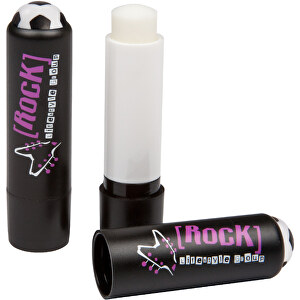 Lippenpflegestift 'Lipcare 3D Fussball' , schwarz, Kunststoff, 7,90cm (Höhe)