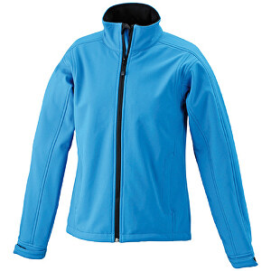 Ladies’ Softshell Jacket , James Nicholson, aqua, 95% Polyester, 5% Elasthan, S, 