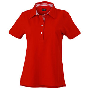 Polo inserts vichy femme