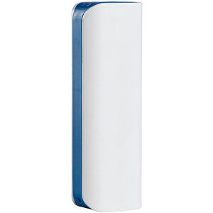 Power Bank Ava , Promo Effects, weiß / blau, Kunststoff, 9,00cm x 2,20cm x 2,40cm (Länge x Höhe x Breite)