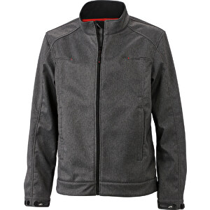Men’s Softshell Jacket , James Nicholson, dark-melange, 96% Polyester, 4% Elasthan, S, 