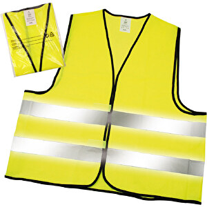 Warnweste 'Standard' Polybeutel , neon-gelb, Textil, 63,50cm x 0,30cm x 66,00cm (Länge x Höhe x Breite)