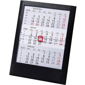 Tischkalender 'Standard' , schwarz, PS, 0,60cm x 12,00cm x 16,00cm (Länge x Höhe x Breite)