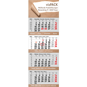 Papierwandkalender 'XXL 4' , schwarz/rot, Papier, 99,00cm x 34,50cm (Höhe x Breite)