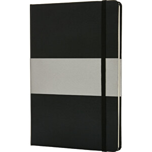 Deluxe Hardcover A5 Notizbuch , schwarz, Papier, Polyester, 21,30cm x 1,60cm x 14,50cm (Länge x Höhe x Breite)