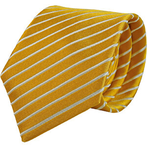 Krawatte, Reine Seide, Jacquardgewebt , gelb, reine Seide, 148,00cm x 7,50cm (Länge x Breite)