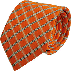 Krawatte, Reine Seide, Jacquardgewebt , orange, reine Seide, 148,00cm x 7,50cm (Länge x Breite)