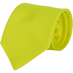 Krawatte, 100% Polyester Twill, Uni , gelb, Polyester Twill, 148,00cm x 7,50cm (Länge x Breite)