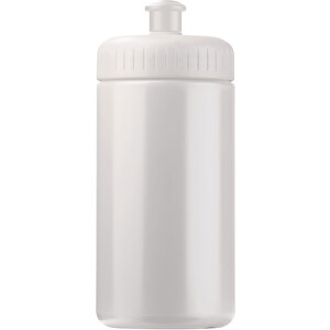 Sportflasche Classic 500ml , weiß, LDPE & PP, 17,80cm (Höhe)