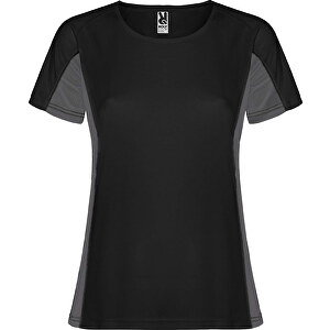 Shanghai Sport T-Shirt Für Damen , schwarz / dark lead, Mesh mit Cool Fit Finish 100% Polyester, 140 g/m2, Contrast fabric, Mesh mit Cool Fit Finish 100% Polyester, 140 g/m2, M, 